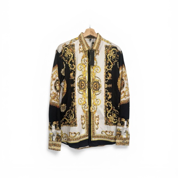 Versace Black and Gold Baroque Blouse - Picture 2 of 6